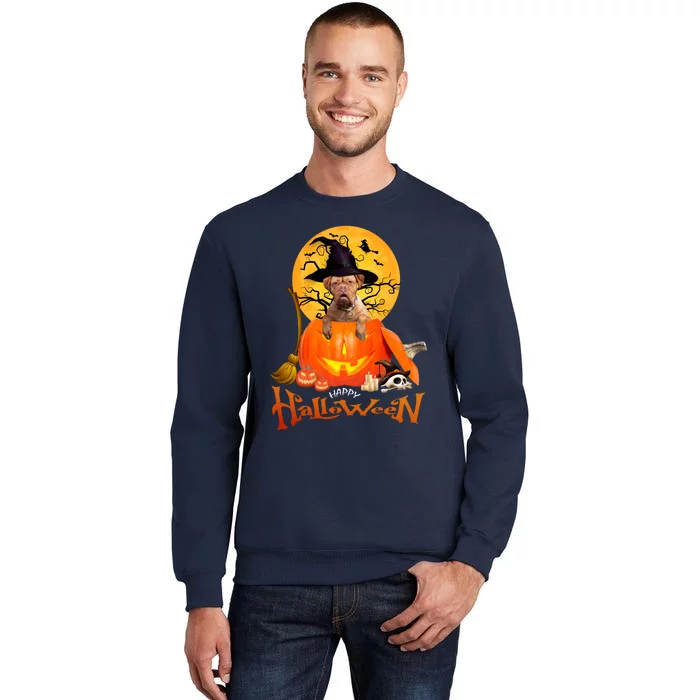 Funny Bordeaux Dog Spooky Halloween Tall Sweatshirt