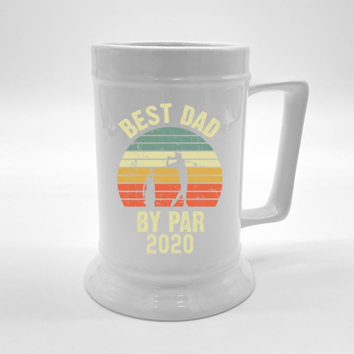 Funny Best Dad By Par 2020 Funny Golf Life Christmas Gift Front & Back Beer Stein