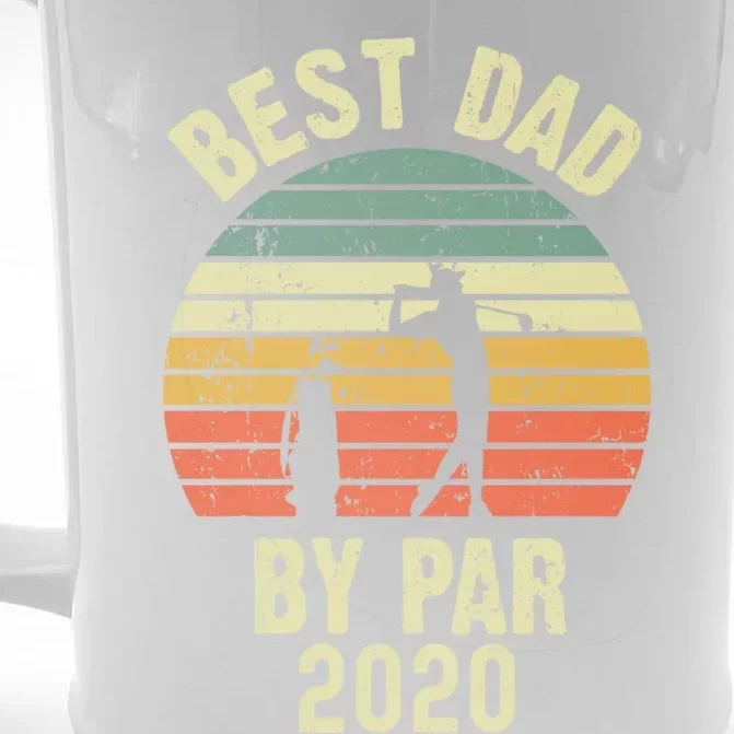 Funny Best Dad By Par 2020 Funny Golf Life Christmas Gift Front & Back Beer Stein