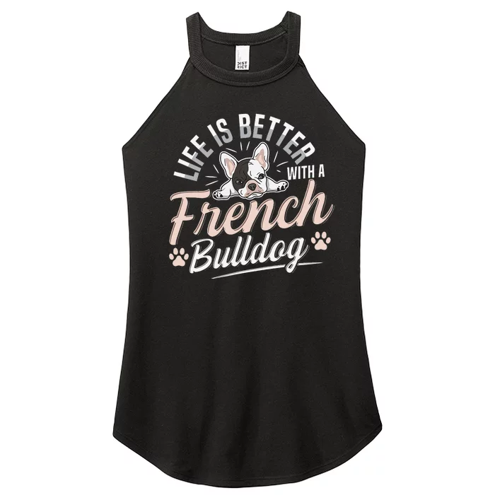 French bulldog Design for a French bulldog owner Women’s Perfect Tri Rocker Tank