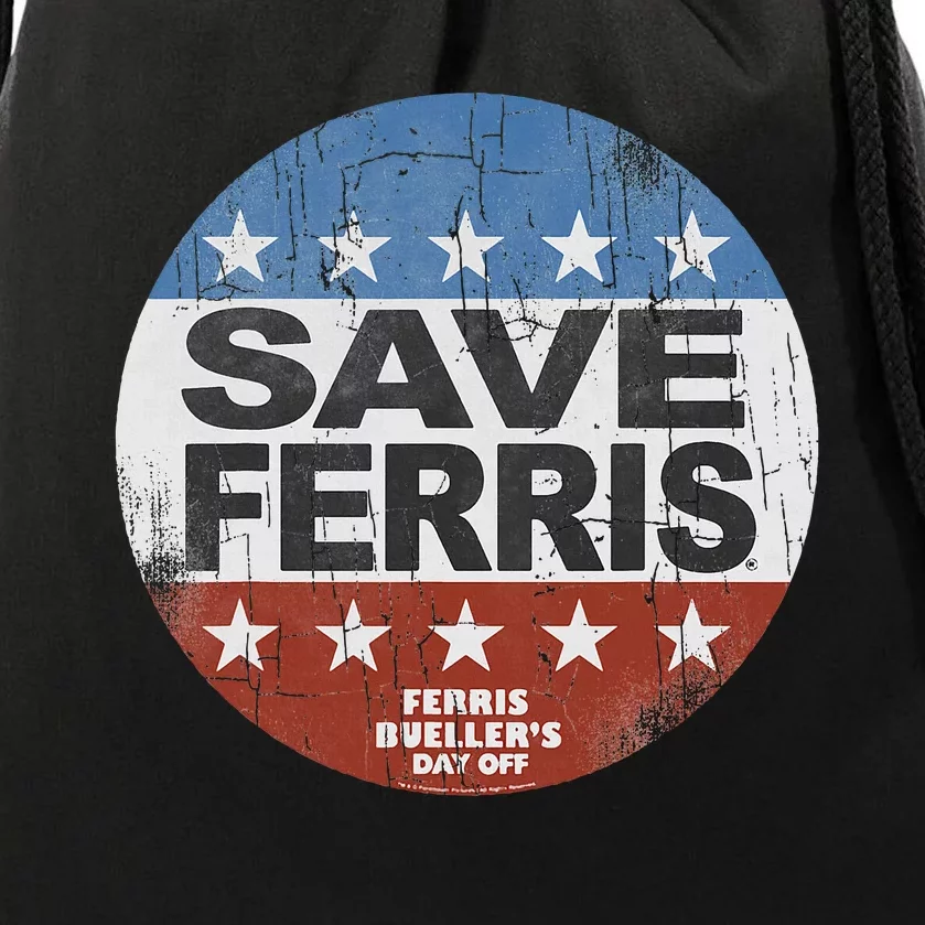 F.E.R.R.I.S B...U.E.L.L.E.R Day Off Save Ferris American Flag Drawstring Bag