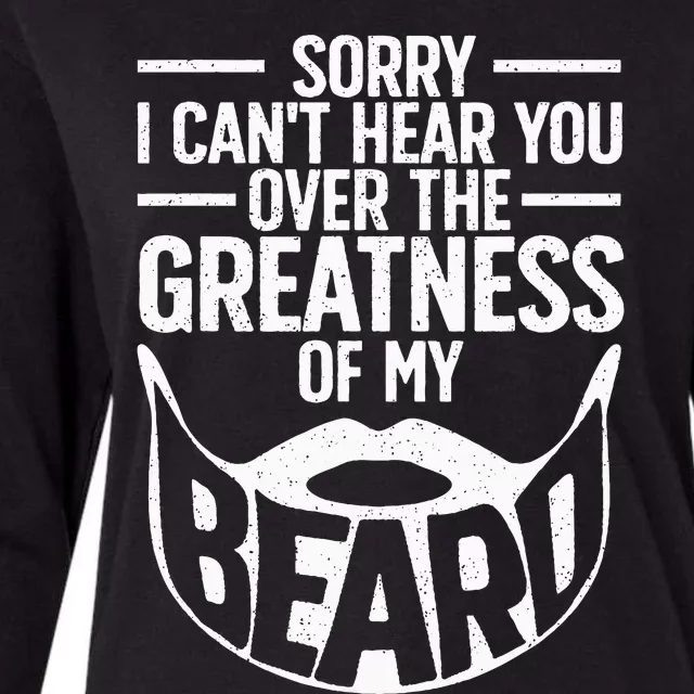 Funny Beard Design For Bearded Facial Hair Whisker Lover Womens Cotton Relaxed Long Sleeve T-Shirt