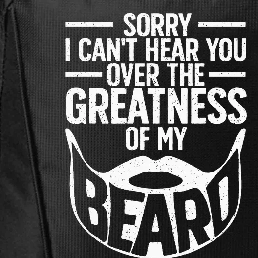 Funny Beard Design For Bearded Facial Hair Whisker Lover City Backpack