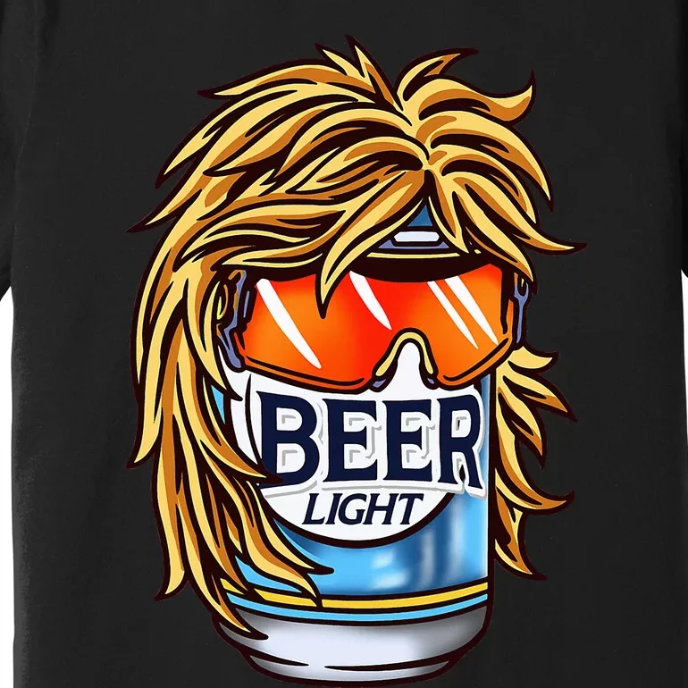 Funny Beer Drinking Funny Redneck Mullet Premium T-Shirt