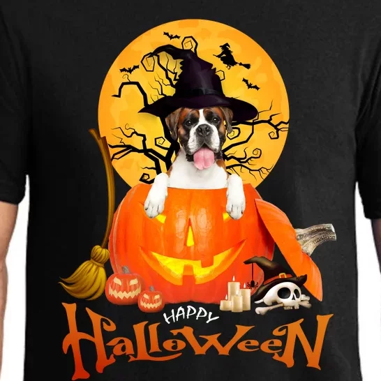 Funny Boxer Dog Spooky Halloween Pajama Set