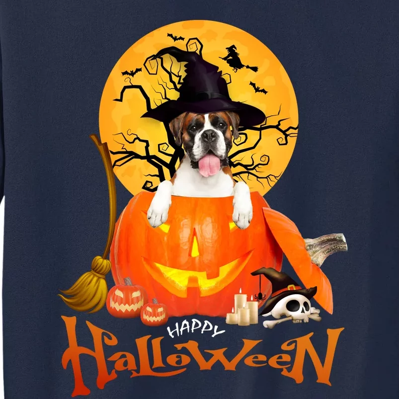 Funny Boxer Dog Spooky Halloween Tall Sweatshirt