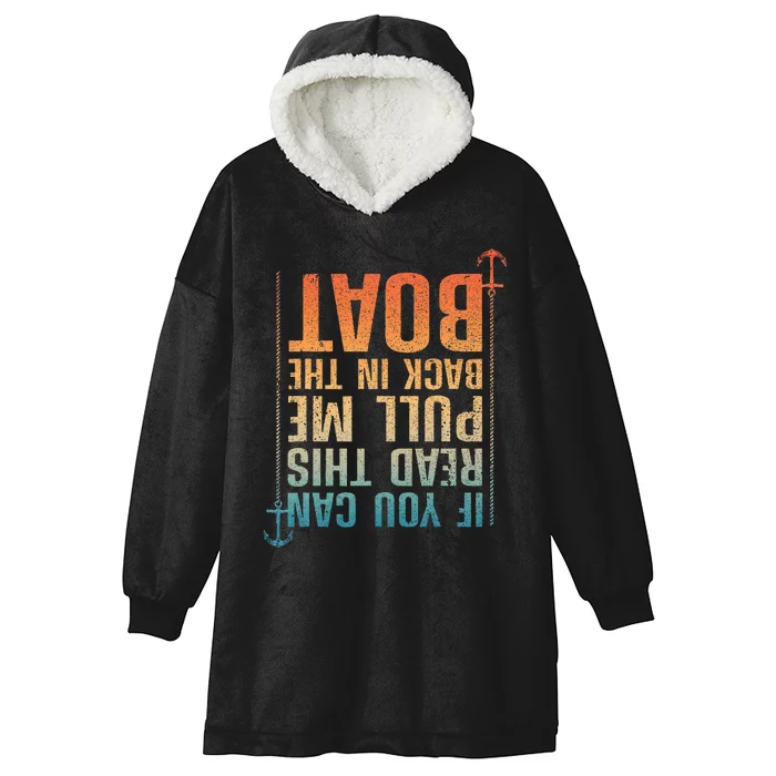 Funny Boating Design Boating Boater Boat Owner Hooded Wearable Blanket