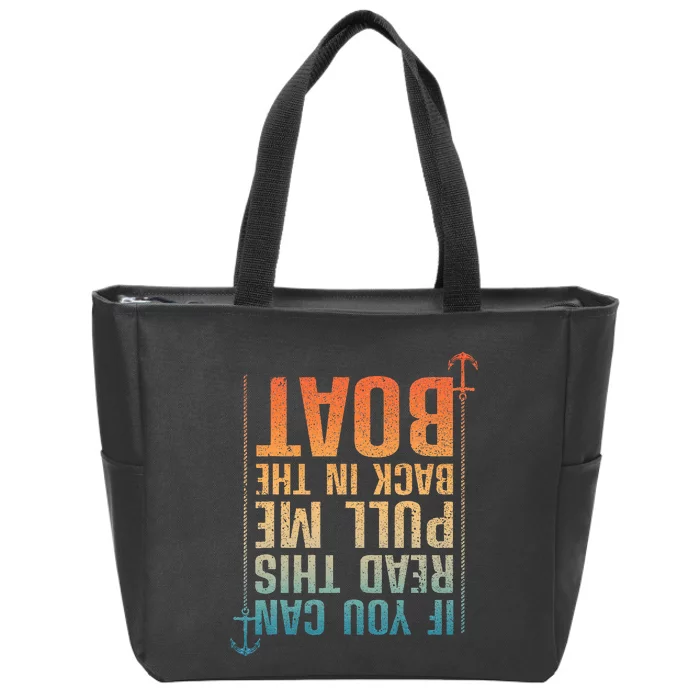 Funny Boating Design Boating Boater Boat Owner Zip Tote Bag