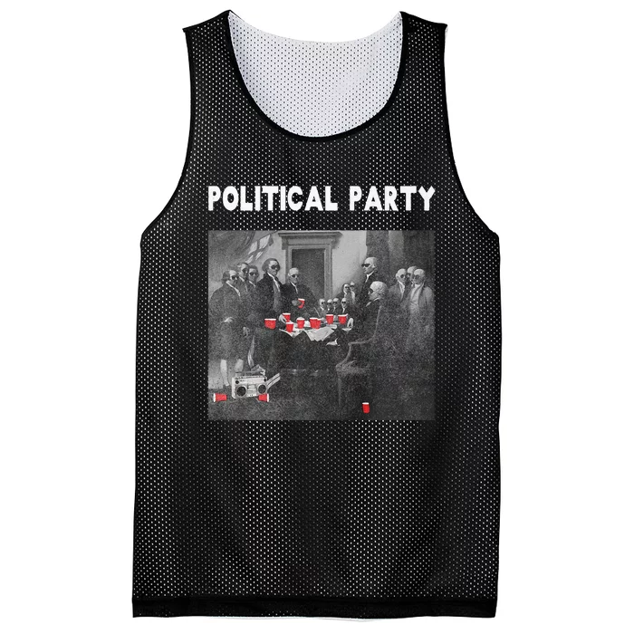 Funny Beer Drinking Founding Fathers Political Party Gift Mesh Reversible Basketball Jersey Tank