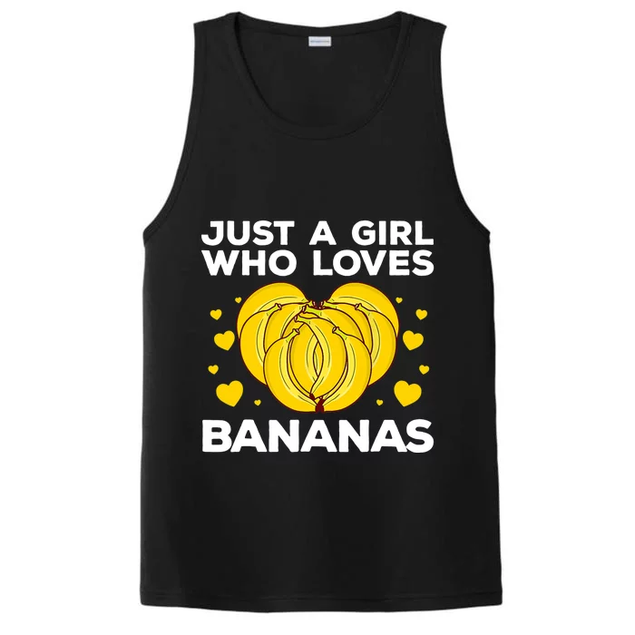 Funny Banana Design Wo Girl Banana Fruit Lovers Performance Tank