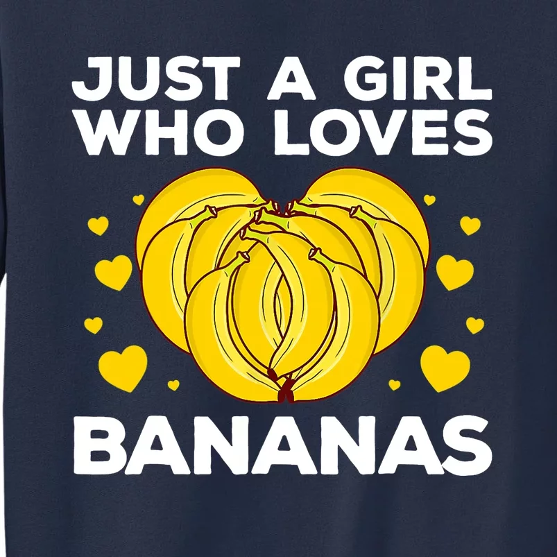 Funny Banana Design Wo Girl Banana Fruit Lovers Sweatshirt