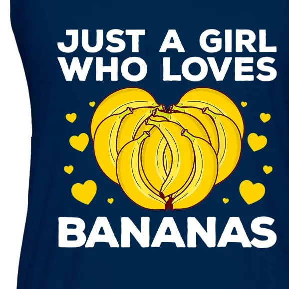 Funny Banana Design Wo Girl Banana Fruit Lovers Ladies Essential Flowy Tank