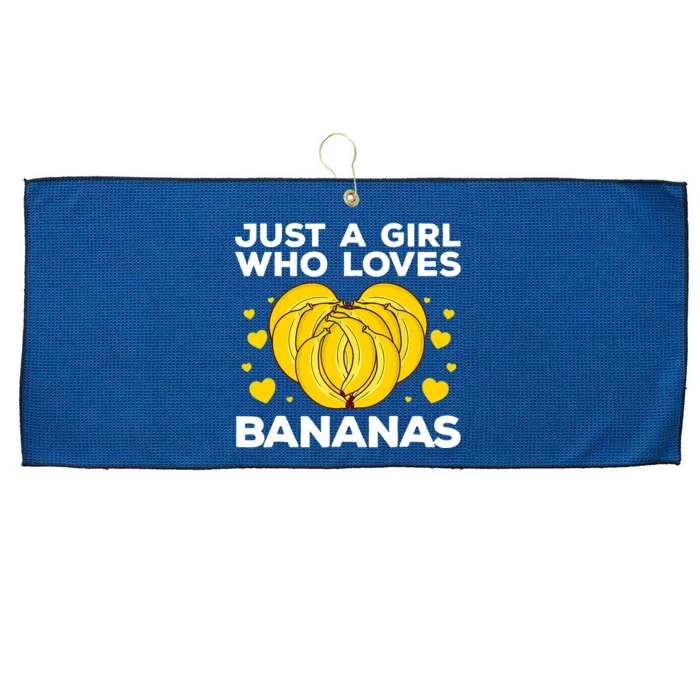 Funny Banana Design Wo Girl Banana Fruit Lovers Large Microfiber Waffle Golf Towel