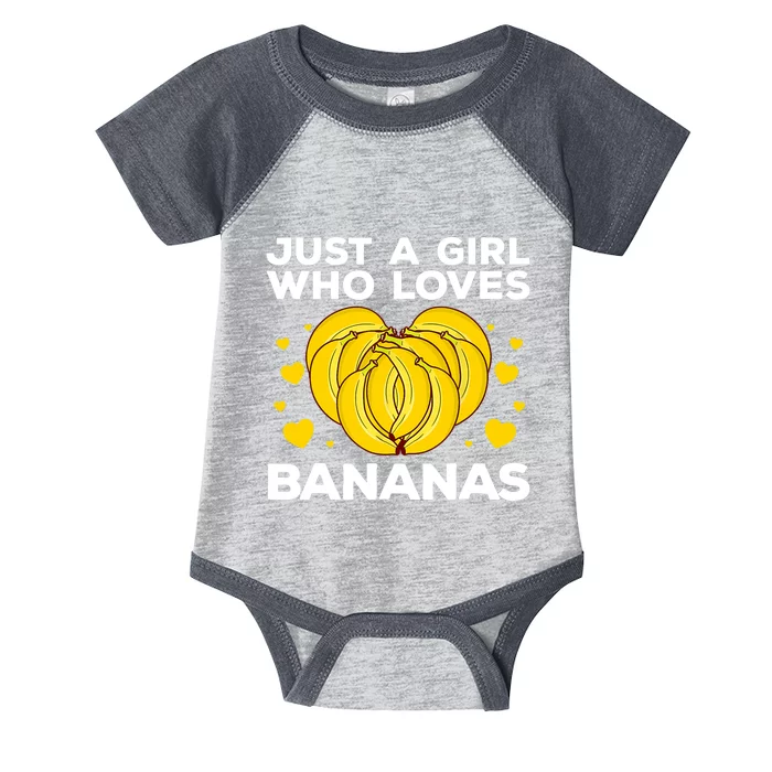 Funny Banana Design Wo Girl Banana Fruit Lovers Infant Baby Jersey Bodysuit