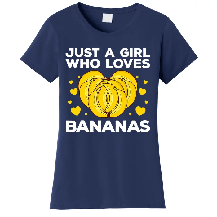 Funny Banana Design Wo Girl Banana Fruit Lovers Women's T-Shirt