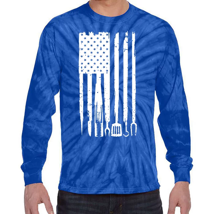 Funny Bbq Design For Fans Of Grilling Tie-Dye Long Sleeve Shirt