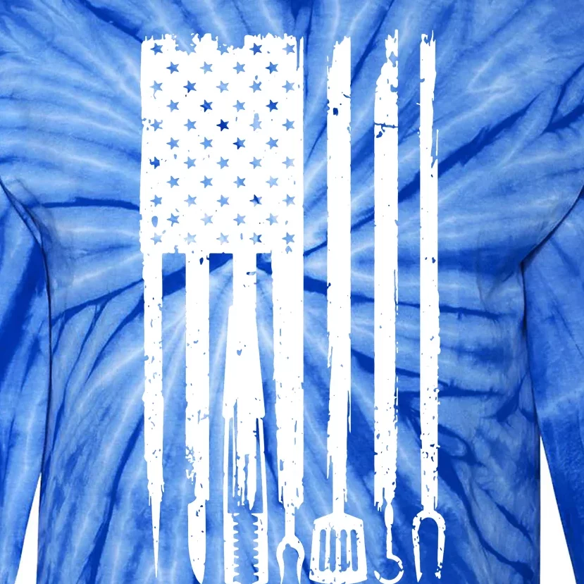 Funny Bbq Design For Fans Of Grilling Tie-Dye Long Sleeve Shirt