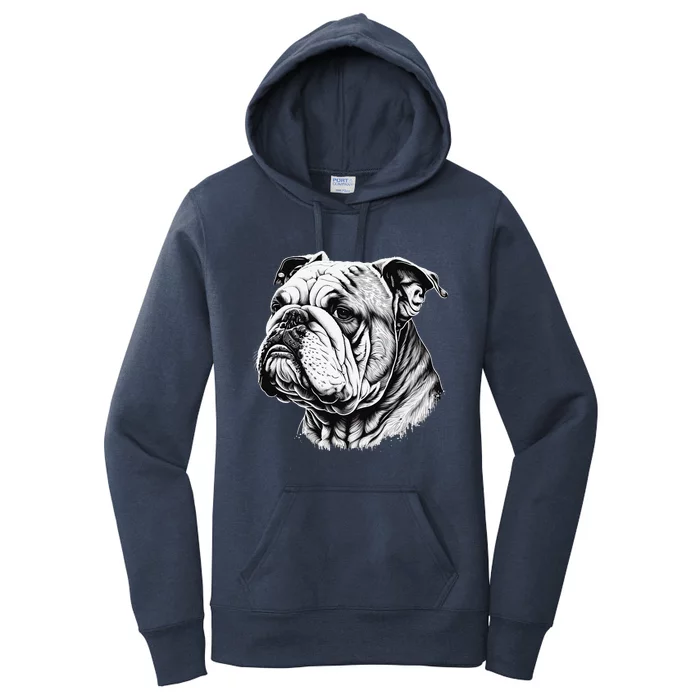 Funny Bulldog Dog Gift Women's Pullover Hoodie