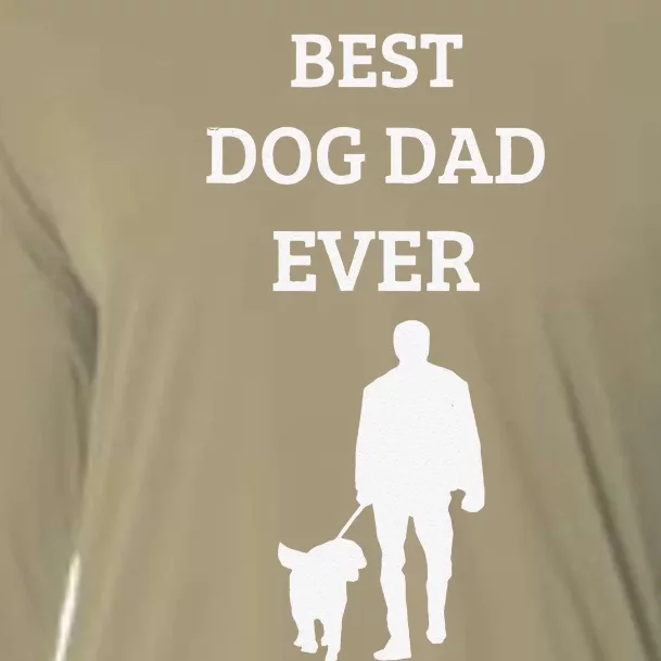 Funny Best Dog Dad Ever Fathers Day Gift For Dog Dads Cooling Performance Long Sleeve Crew