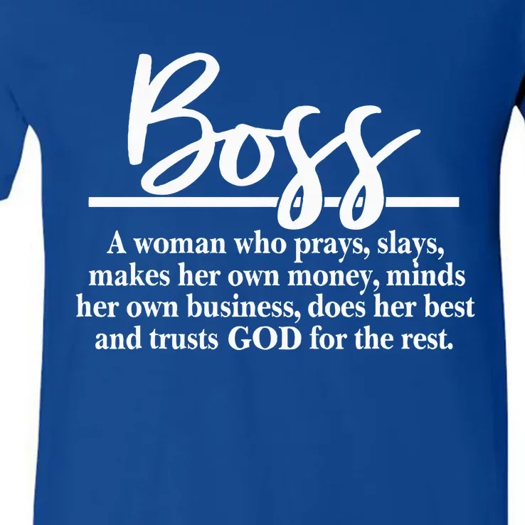 Funny Boss Definition V-Neck T-Shirt