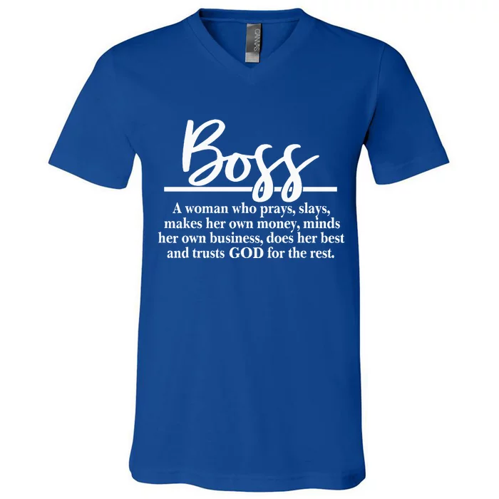 Funny Boss Definition V-Neck T-Shirt