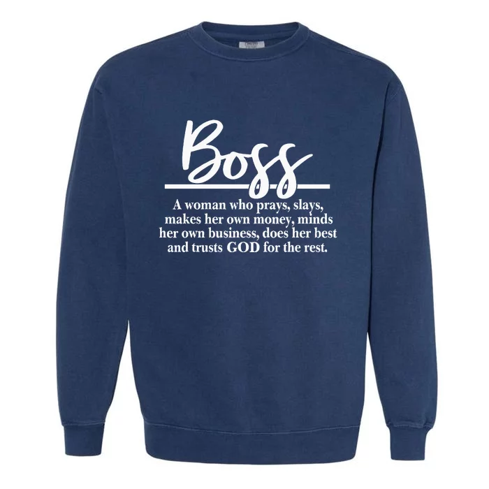 Funny Boss Definition Garment-Dyed Sweatshirt