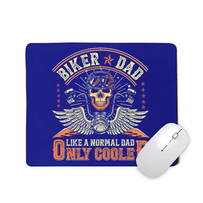 Funny Biker Dad Motorcycle Dad Grandpa Fathers Day Funny Gift Mousepad