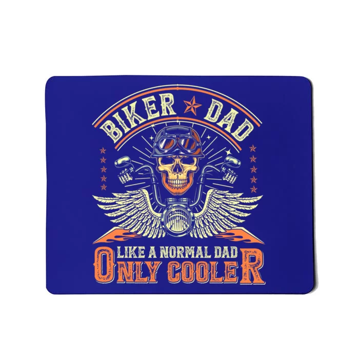 Funny Biker Dad Motorcycle Dad Grandpa Fathers Day Funny Gift Mousepad