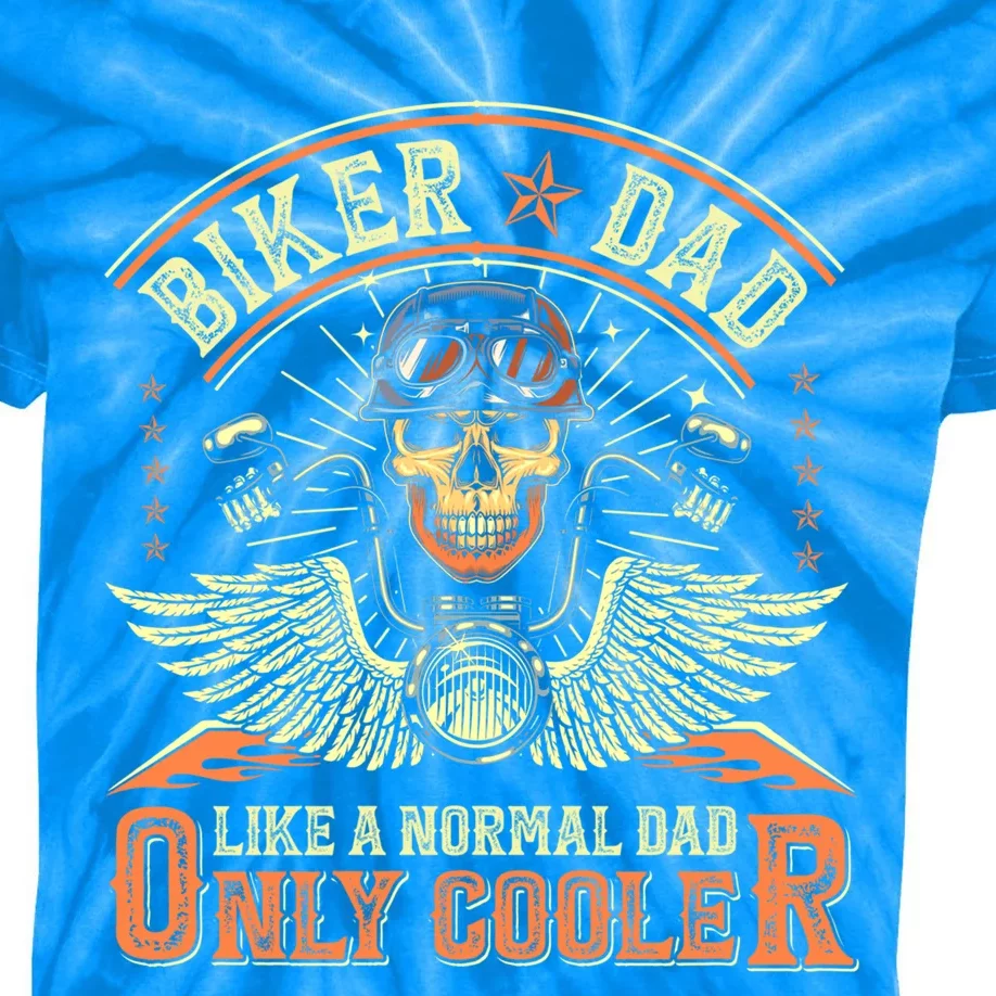 Funny Biker Dad Motorcycle Dad Grandpa Fathers Day Funny Gift Kids Tie-Dye T-Shirt