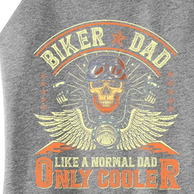 Funny Biker Dad Motorcycle Dad Grandpa Fathers Day Funny Gift Women’s Perfect Tri Rocker Tank