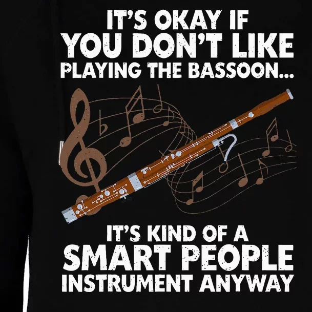 Funny Bassoon Design Bassoonist Bassoon Lover Womens Funnel Neck Pullover Hood