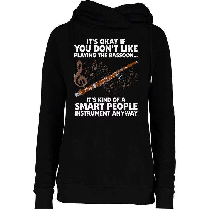 Funny Bassoon Design Bassoonist Bassoon Lover Womens Funnel Neck Pullover Hood