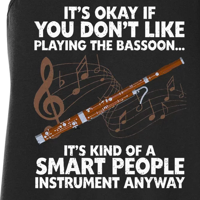 Funny Bassoon Design Bassoonist Bassoon Lover Women's Racerback Tank