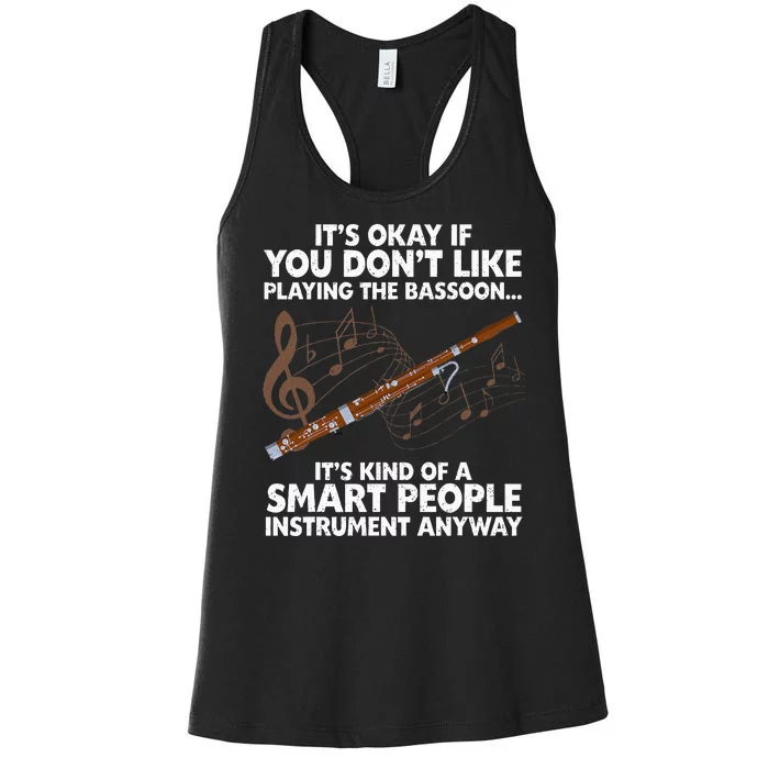 Funny Bassoon Design Bassoonist Bassoon Lover Women's Racerback Tank