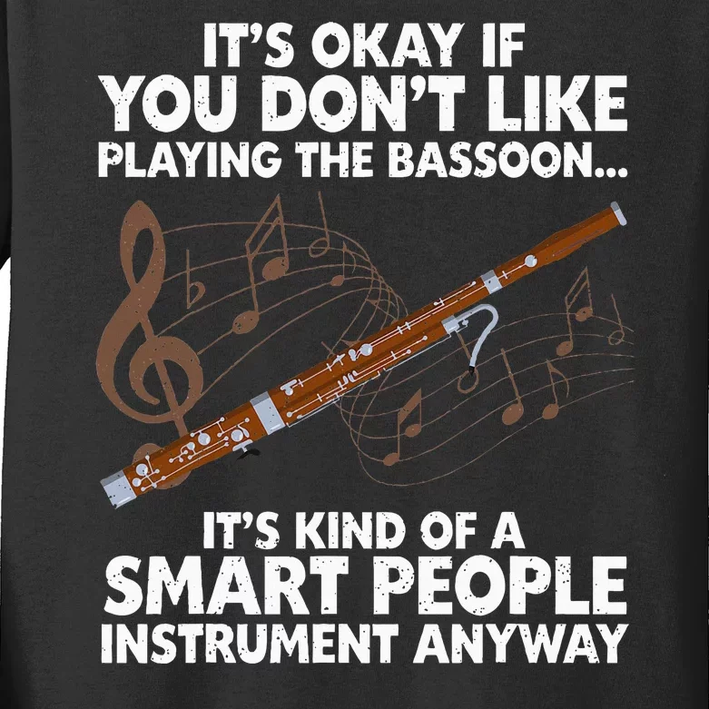 Funny Bassoon Design Bassoonist Bassoon Lover Kids Long Sleeve Shirt