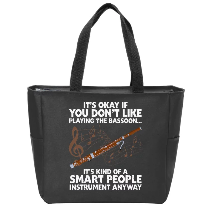 Funny Bassoon Design Bassoonist Bassoon Lover Zip Tote Bag