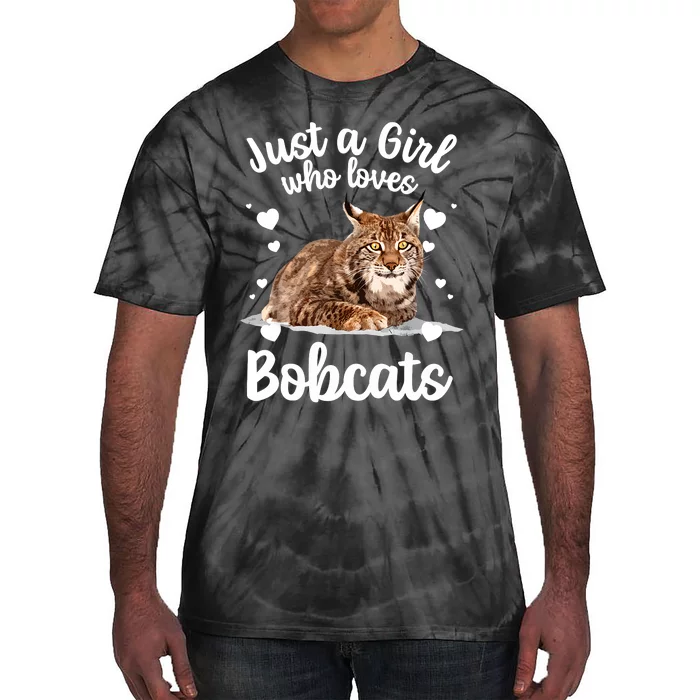 Funny Bobcat Design For Women Girls Pet Cat Bobcat Animal Tie-Dye T-Shirt