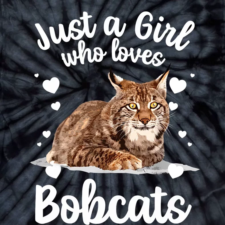 Funny Bobcat Design For Women Girls Pet Cat Bobcat Animal Tie-Dye T-Shirt