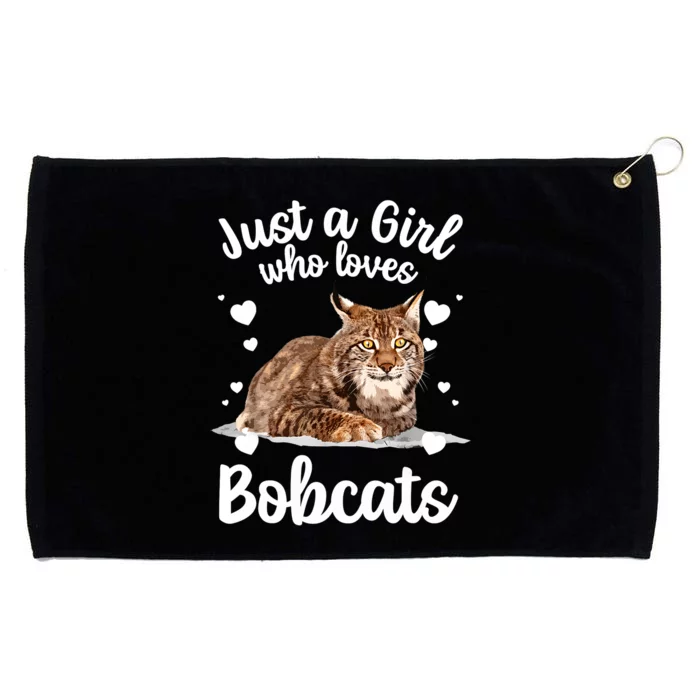 Funny Bobcat Design For Women Girls Pet Cat Bobcat Animal Grommeted Golf Towel