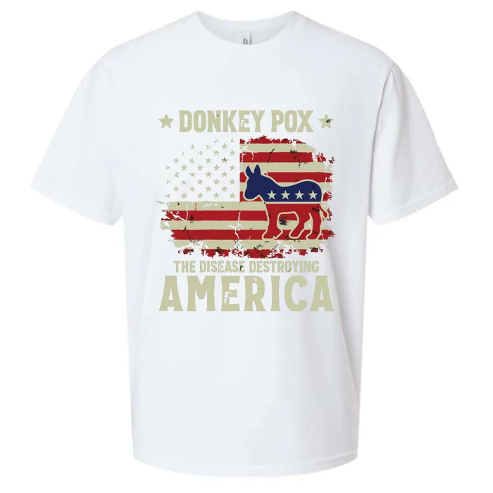 Funny Biden Donkey Pox The Disease Destroying America Back Sueded Cloud Jersey T-Shirt