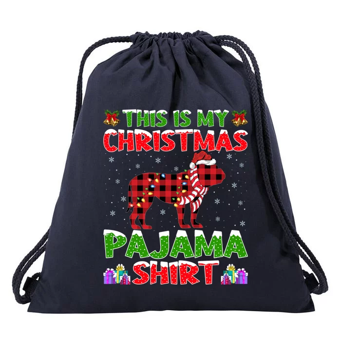 French Bulldog Dog Xmas Gift French Bulldog Christmas Funny Gift Drawstring Bag