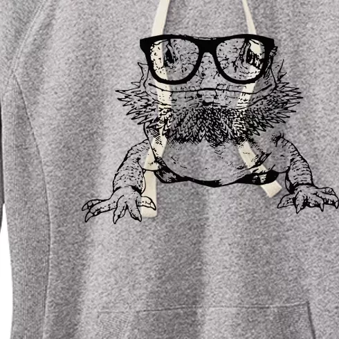 Funny Bearded Dragon Cute Reptile Lizard Nerdy Glass Animal Women's Fleece Hoodie