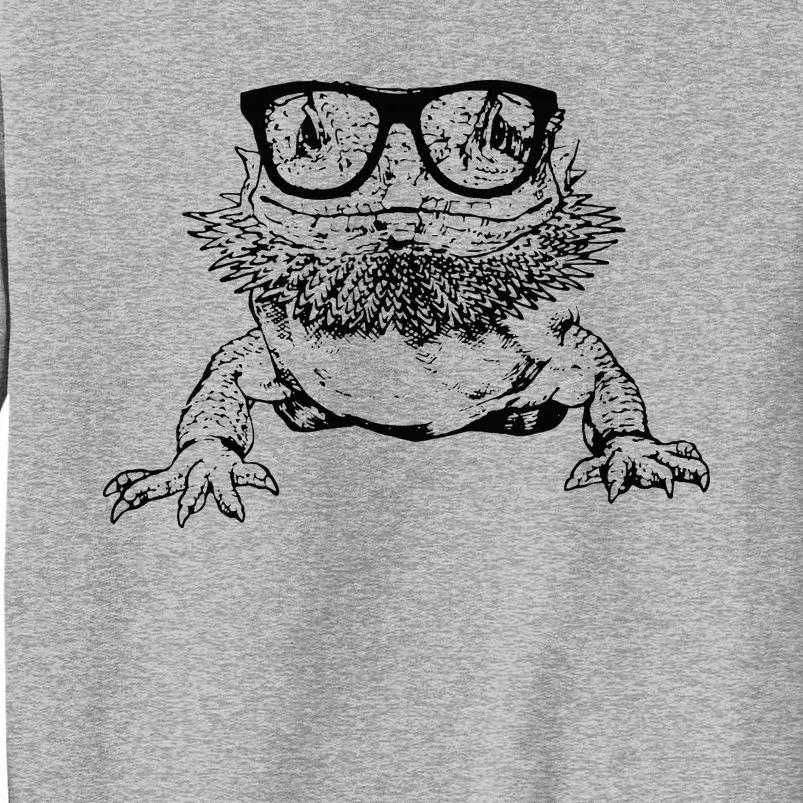 Funny Bearded Dragon Cute Reptile Lizard Nerdy Glass Animal Tall Sweatshirt