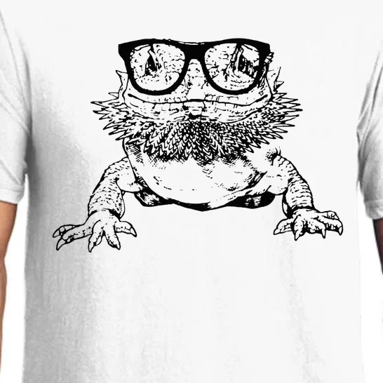 Funny Bearded Dragon Cute Reptile Lizard Nerdy Glass Animal Pajama Set