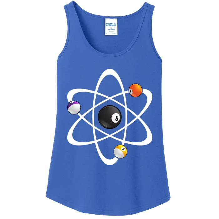 Funny Billiard Designs Science Lover Atom Ball Great Gift Ladies Essential Tank