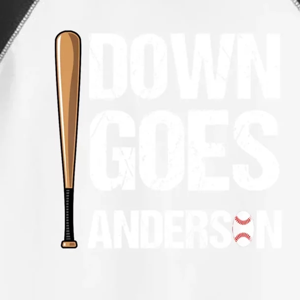 FUNNY BASEBALL DOWN GOES ANDERSON Toddler Fine Jersey T-Shirt