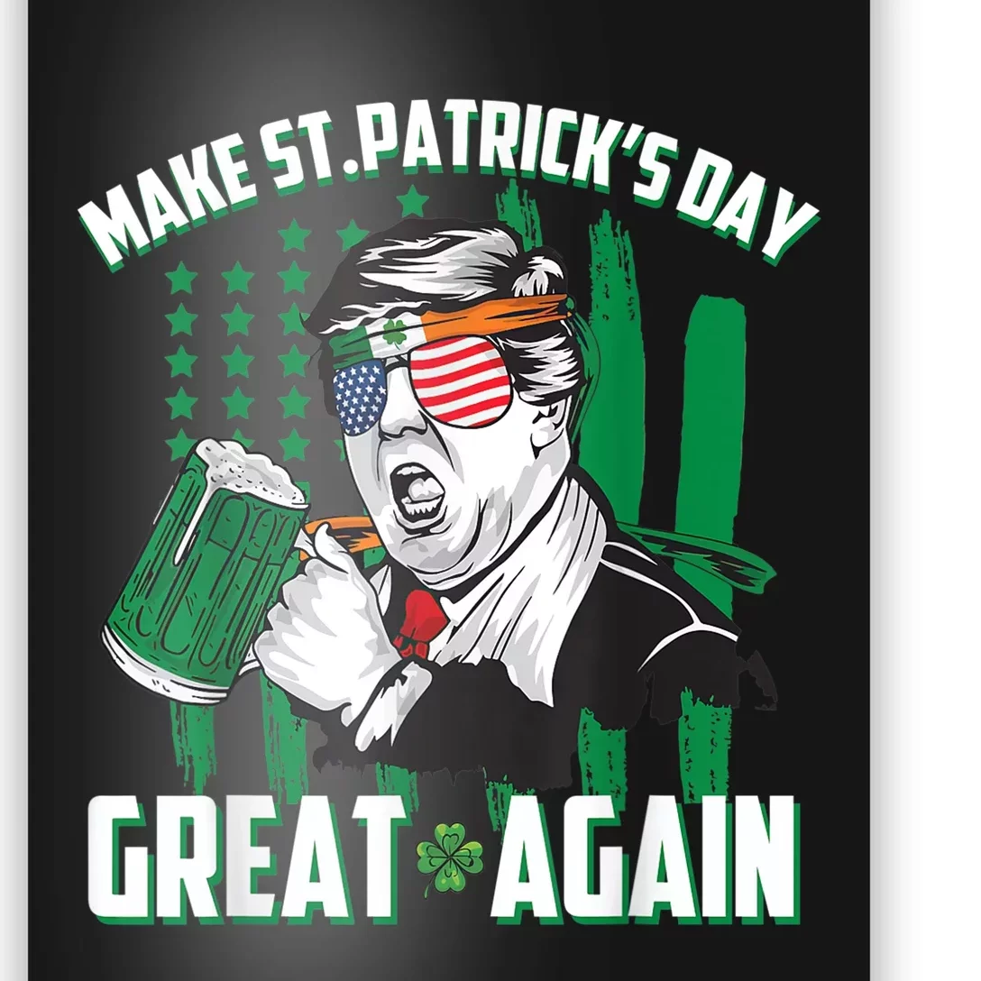 Funny Beer Drinking Trump Make St Patrick's Day Great Again Poster