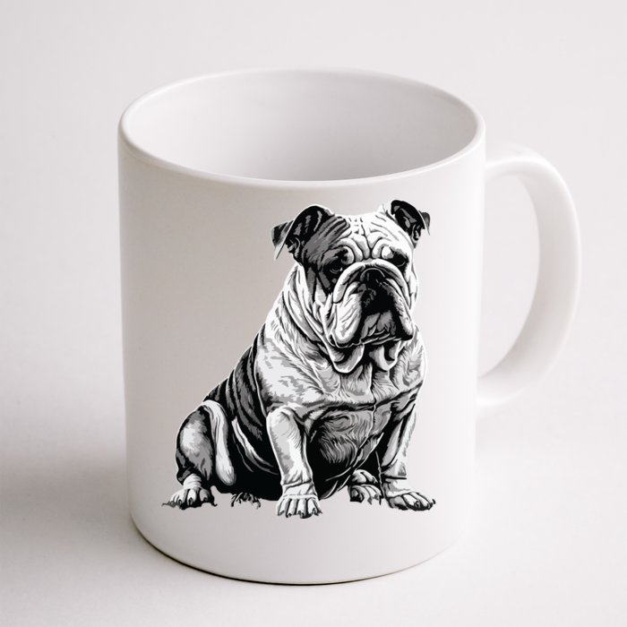 Funny Bulldog Dog Front & Back Coffee Mug