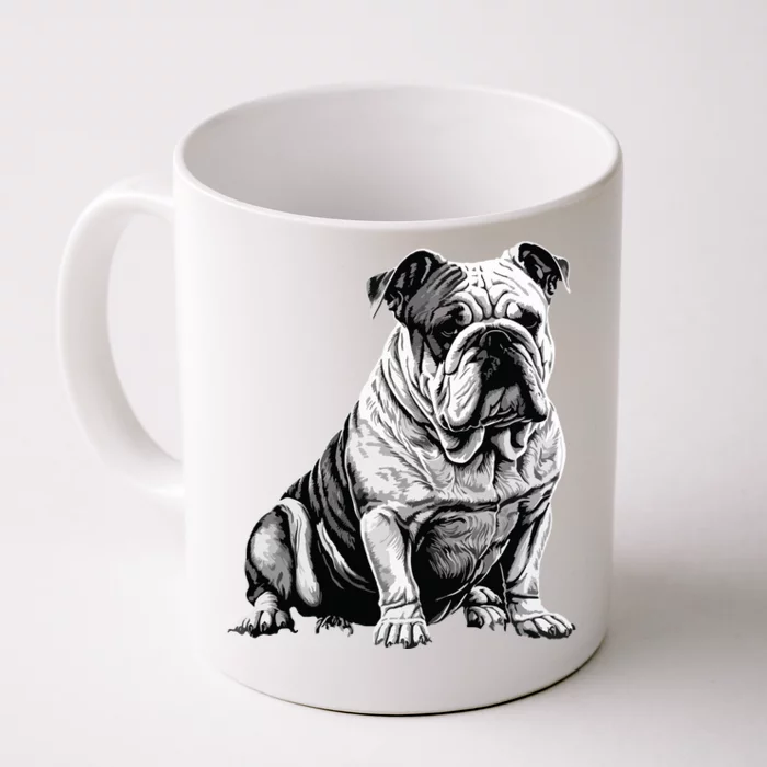 Funny Bulldog Dog Front & Back Coffee Mug