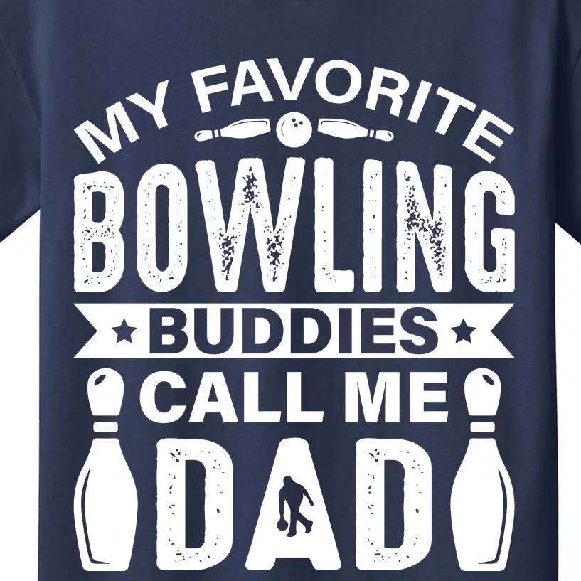 Funny Bowling Dad Bowling Lover Bowling Gift Fathers Day Kids T-Shirt